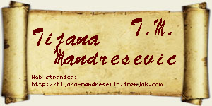 Tijana Mandrešević vizit kartica